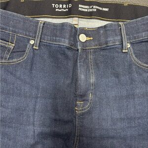 Torrid Dark Blue Bombshell Bermuda Shorts